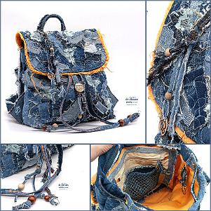 Jeans-Rucksack - 139€ > mehr Fotos, Video, Details und Rucksack einkaufen