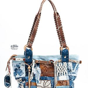Jeans Patchwork Tasche