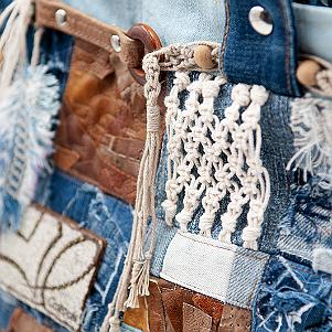 Jeans Patchwork Tasche